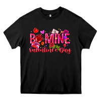 Black Be Mine Valentines Day Heavy Core Tee - CowhideDigitalArt