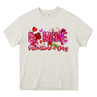 Cream Be Mine Valentines Day Heavy Core Tee - CowhideDigitalArt