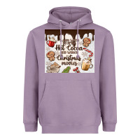 Lavender i just want to drink hot cocoa Heavyweight Hoodie - MaliasSmallBusiness