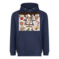 Navy i just want to drink hot cocoa Heavyweight Hoodie - MaliasSmallBusiness