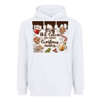 White i just want to drink hot cocoa Heavyweight Hoodie - MaliasSmallBusiness