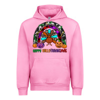 Fuchsia Pink happy hallothanksmas Urban Hoodie - JahusDesignShop