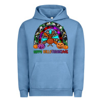 Pigment Pebble Blue happy hallothanksmas Urban Hoodie - JahusDesignShop