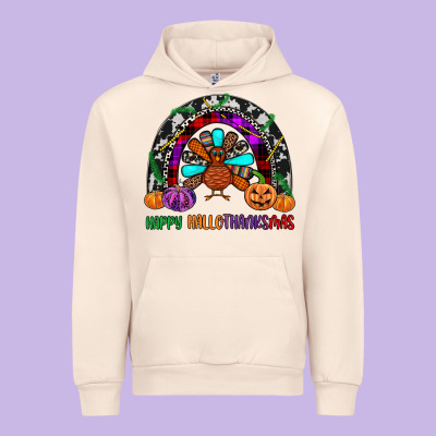 Happy Hallothanksmas Urban Hoodie Designed By Jahusdesignshop