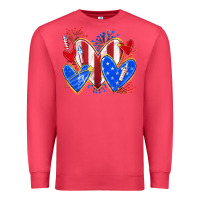 Cardinal 4th of july hearts Premium Sweatshirt - texasbilliewilder