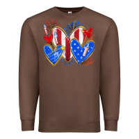 Chestnut 4th of july hearts Premium Sweatshirt - texasbilliewilder