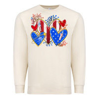 Sandshell 4th of july hearts Premium Sweatshirt - texasbilliewilder