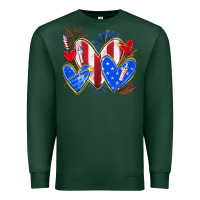 Sports Green 4th of july hearts Premium Sweatshirt - texasbilliewilder