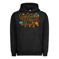 Pigment Black grateful thankful blessed Urban Hoodie - JahusDesignShop