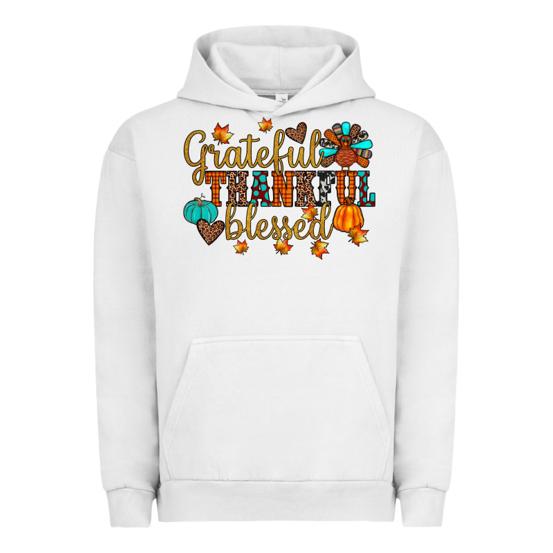Grateful Thankful Blessed Urban Hoodie by JahusDesignShop | Teevron