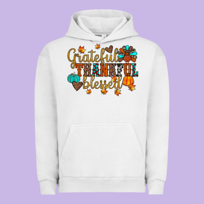 Grateful Thankful Blessed Urban Hoodie Designed By Jahusdesignshop
