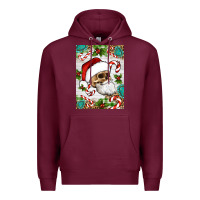 Christmas Hippie Skeleton Santa Premium Hoodie | Teevron