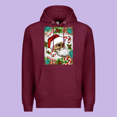 Christmas Hippie Skeleton Santa Premium Hoodie Designed By Artiststas