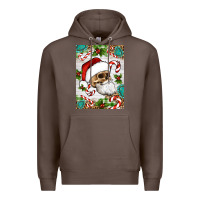 Coffee Christmas hippie skeleton santa Premium Hoodie - Artiststas