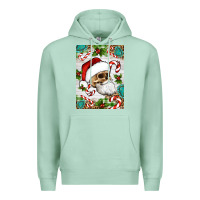 Seafoam Christmas hippie skeleton santa Premium Hoodie - Artiststas