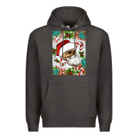 Smoke Christmas hippie skeleton santa Premium Hoodie - Artiststas