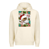 Tofu Christmas hippie skeleton santa Premium Hoodie - Artiststas