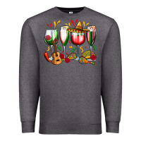 Charcoal Heather mexico wine glasses Premium Sweatshirt - Zillion Design Studio