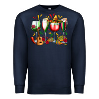 Navy mexico wine glasses Premium Sweatshirt - Zillion Design Studio