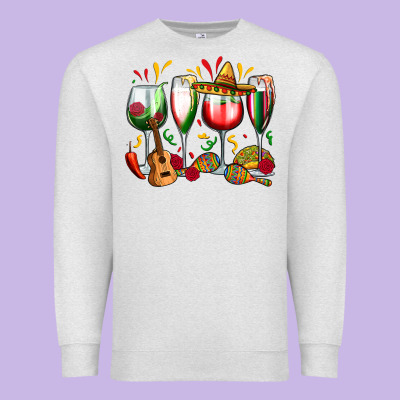 Premium Sweatshirt mexico wine glasses