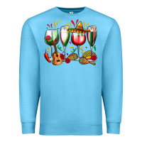 Ocean Blue mexico wine glasses Premium Sweatshirt - Zillion Design Studio