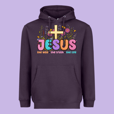 Heavyweight Hoodie jesus the way the truth the life