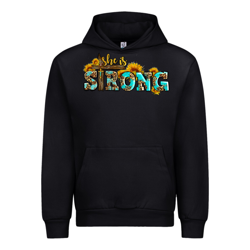 She Is Strong With Cross Urban Hoodie by AdoDesignShop | Teevron