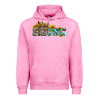 Fuchsia Pink she is strong with cross Urban Hoodie - AdoDesignShop
