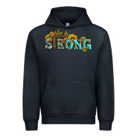 Navy she is strong with cross Urban Hoodie - AdoDesignShop