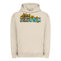 Pigment French Oak she is strong with cross Urban Hoodie - AdoDesignShop