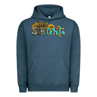 Pigment Midnight Navy she is strong with cross Urban Hoodie - AdoDesignShop