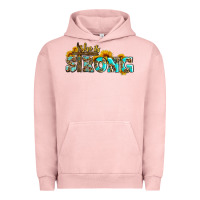 Pigment Salmon she is strong with cross Urban Hoodie - AdoDesignShop