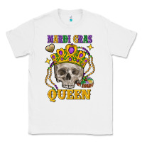 White skull mardi gras queen Classic Tee - FaDigitalArtStudio