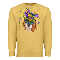 Antique Gold mardi gras  mask beagle Premium Sweatshirt - RanaPortraitStore
