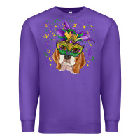 Purple mardi gras  mask beagle Premium Sweatshirt - RanaPortraitStore