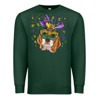 Sports Green mardi gras  mask beagle Premium Sweatshirt - RanaPortraitStore
