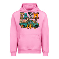 Fuchsia Pink farm life farm animals truck Urban Hoodie - Jasminsmagicworld