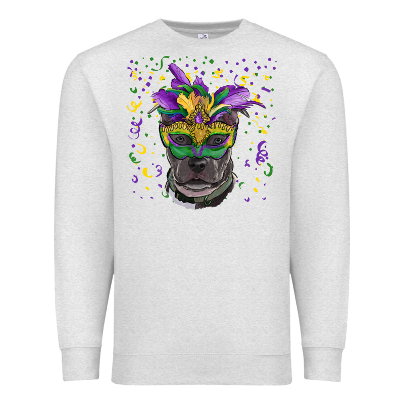 Mardi Gras  Mask Pitbull Premium Sweatshirt by RanaPortraitStore | Teevron