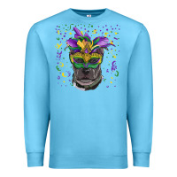Ocean Blue mardi gras  mask pitbull Premium Sweatshirt - RanaPortraitStore
