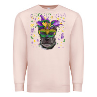 Pale Pink mardi gras  mask pitbull Premium Sweatshirt - RanaPortraitStore