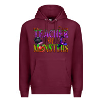 Burgundy teacher of monsters Premium Hoodie - BundleAndBundleShop
