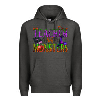 Charcoal Heather teacher of monsters Premium Hoodie - BundleAndBundleShop