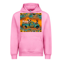 Fuchsia Pink farm animals truck Urban Hoodie - Jasminsmagicworld