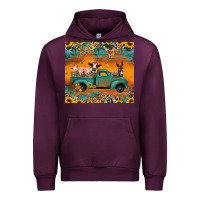 Mauve Wine farm animals truck Urban Hoodie - Jasminsmagicworld