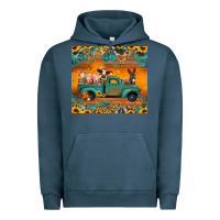 Pigment Midnight Navy farm animals truck Urban Hoodie - Jasminsmagicworld