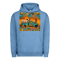 Pigment Pebble Blue farm animals truck Urban Hoodie - Jasminsmagicworld