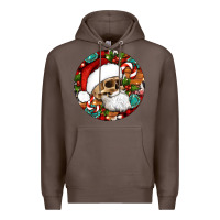 Coffee Christmas hippie skeleton santa ornament Premium Hoodie - Artiststas