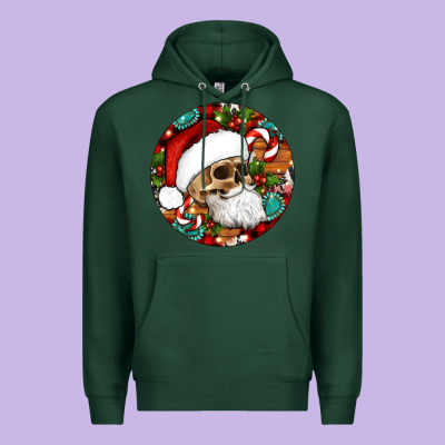 Christmas Hippie Skeleton Santa Ornament Premium Hoodie Designed By Artiststas
