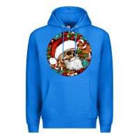 True Royal Christmas hippie skeleton santa ornament Premium Hoodie - Artiststas