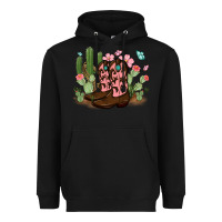 Black cowboy boots with cactus Heavyweight Hoodie - MaliasSmallBusiness